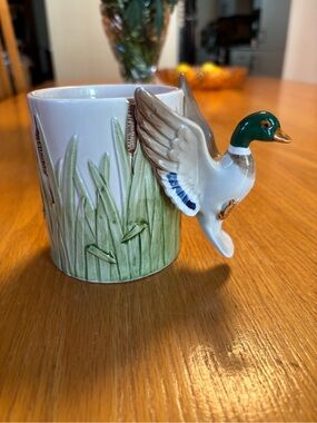 Fitz & Floyd Mallard Duck figural mug
